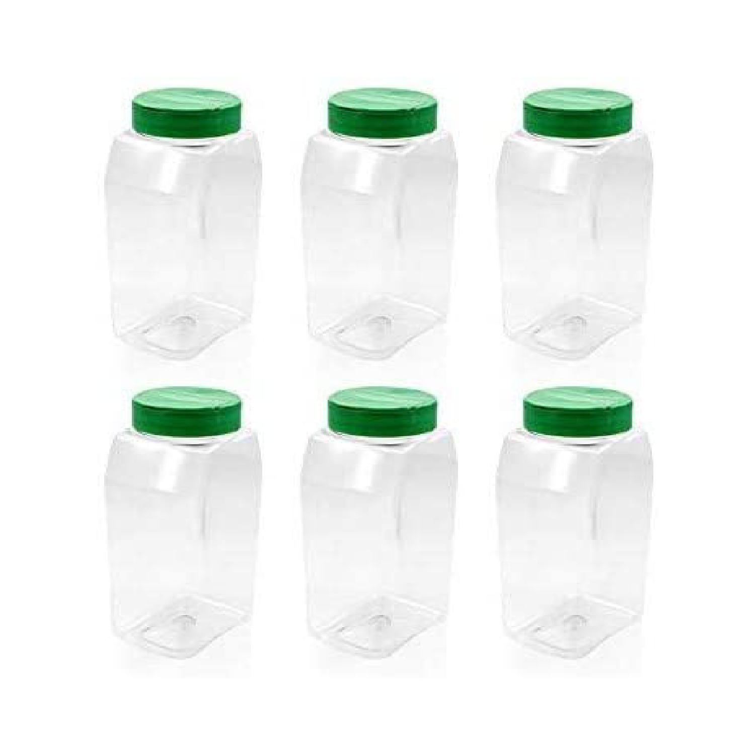 RoyalHouse - 6 Pack 14 Oz Plastic Spice Jars with Black Cap, Clear and Safe  Plastic Bottle Containers with Shaker Lids for Storing Spice, Herbs and