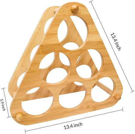 NATURAL BAMBOO WOOD – our durable wood serving Wine Storage Set is made from strong and natural bamboo. The board adds a natural touch to your home, office, or restaurant, Holds 6 Bottles use a simple yet innovative design that allows you to get your Drink from every occasion, even in tight spaces,Wine glasses are not included.
