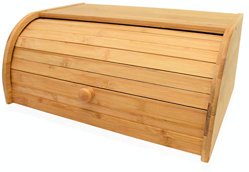 Natural Bamboo Roll Top Bread Box