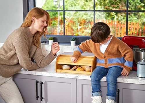 Premium Bamboo Bread Box - Thumbnail 4